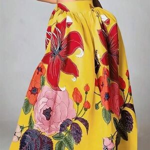 Floor Length Maxi Flower Summer Skirt